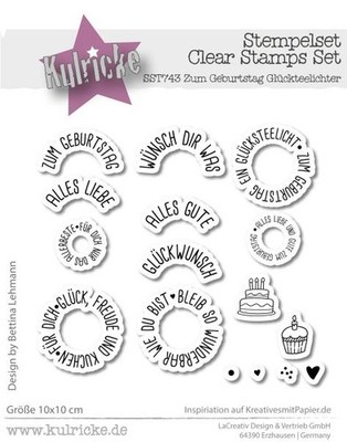 Kulricke Stempel ''Glücksteelichter zum Geburtstag'' Clear Stamp