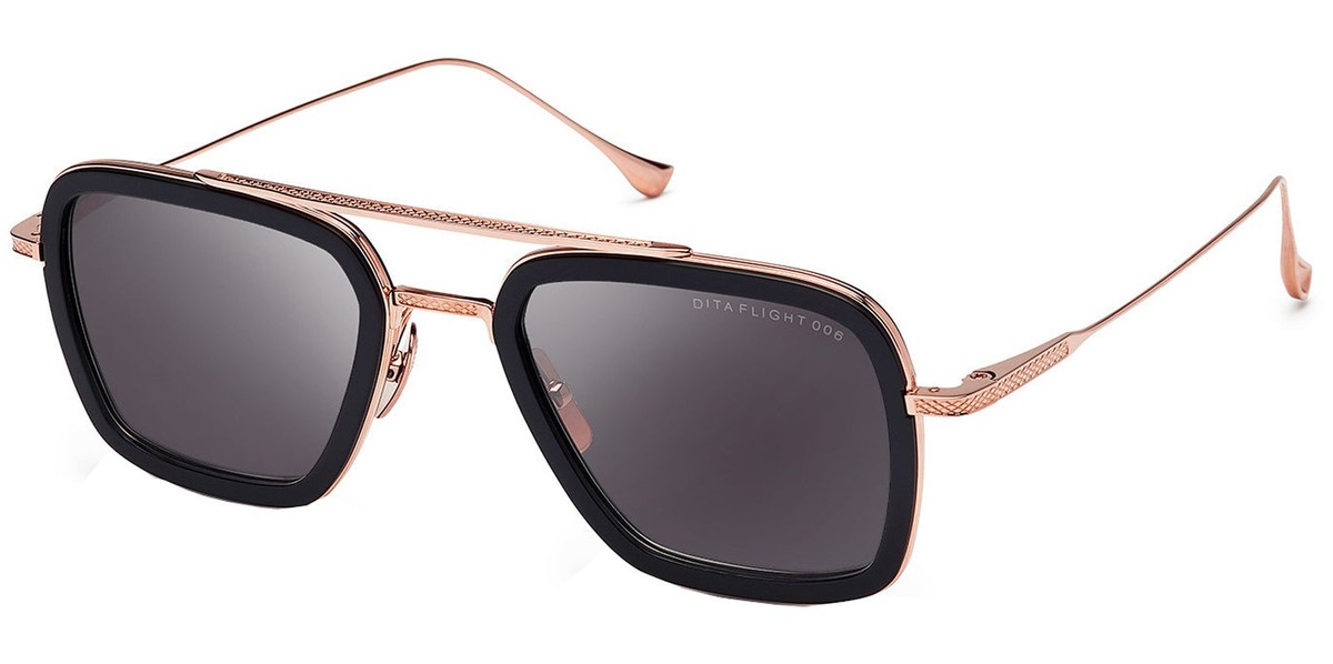 Dita Flight .006 Titanium Square Aviator Sunglasses - 7806 - Made