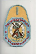 1972 Gulf Ridge Council Twin Bays District Camporee patch