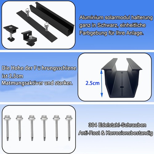 Solar Panel Mount Kit 12 cm and Accessories 30-35 mm Adjustable Bracket - Picture 5 of 7