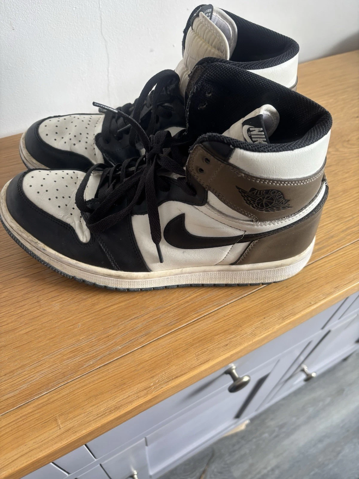 Scarpe da ginnastica Air Jordan Nike alte moka taglia 8 5