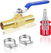 Shut Off Valve Kit - 5/8" In-Line Valve for Heater Hoses, 5/8 inch-1pcs