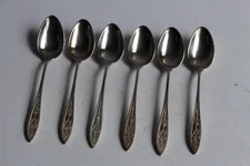 Six Art Deco Mocha Spoons Art Krupp Berndorf Tableware (38259)