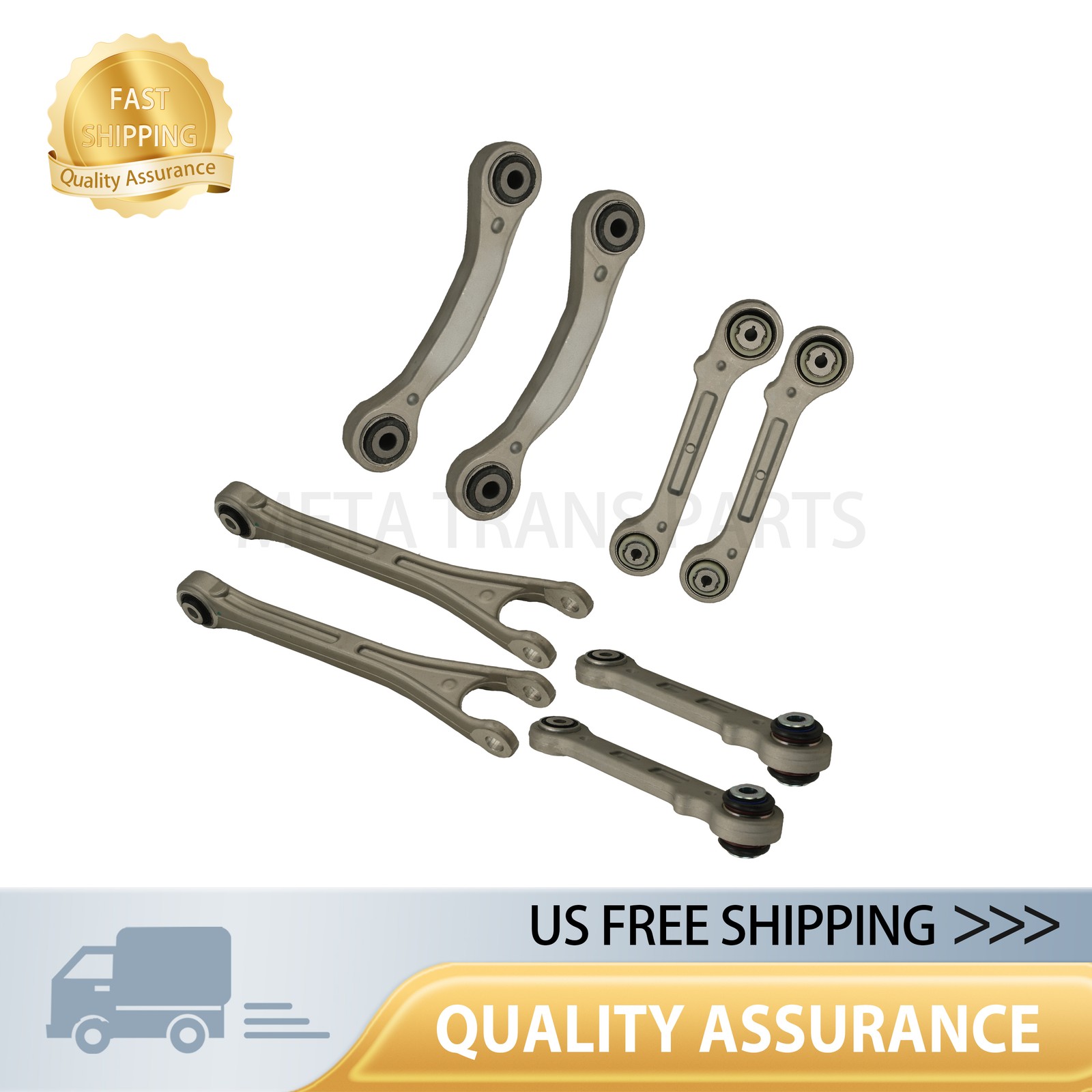 8PCS Fits 2017+ Maserati Levante Rear Suspension Control Arm Kit US