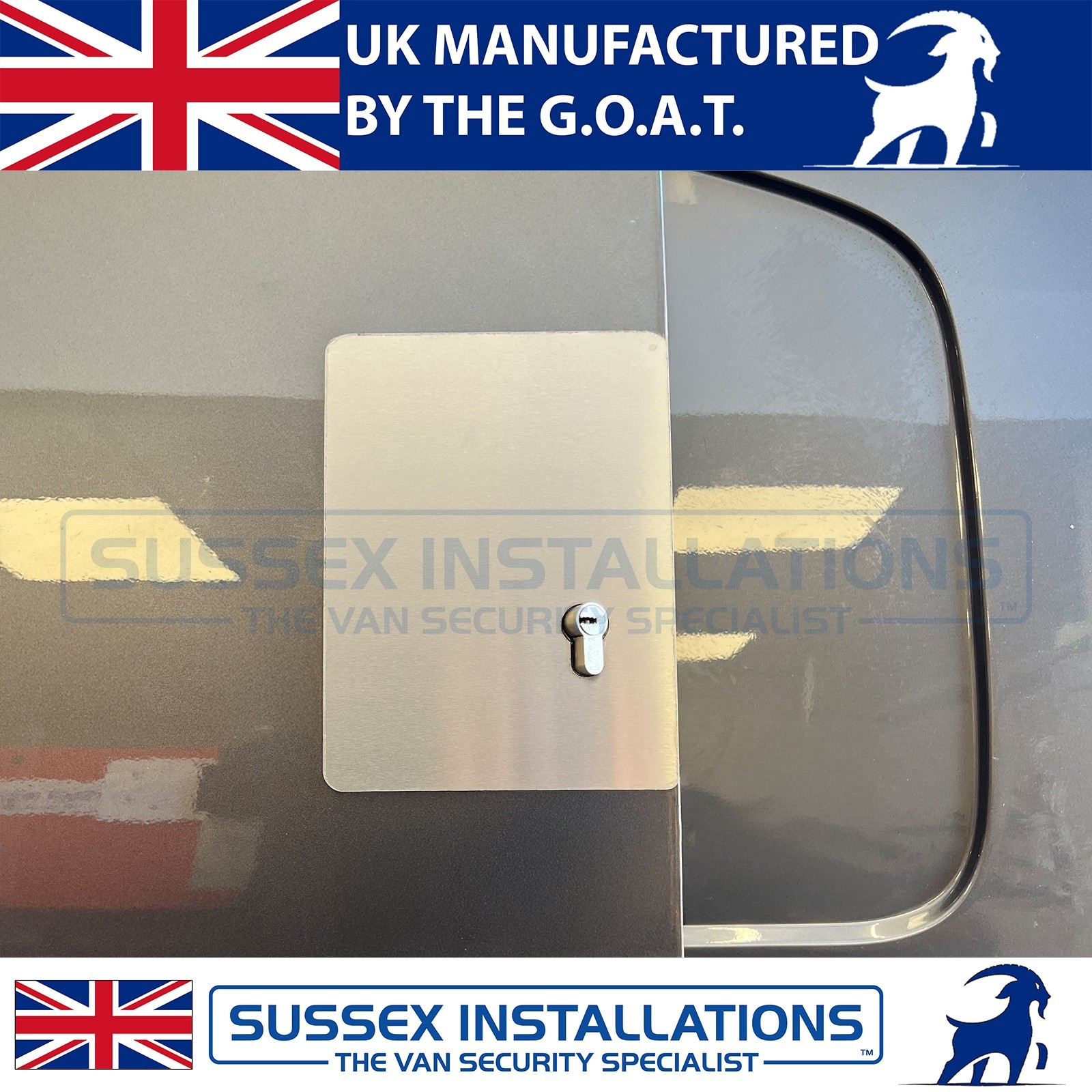 For Peugeot Expert (2017-Onwards) Left Side Door Deadlock Shield Brushed