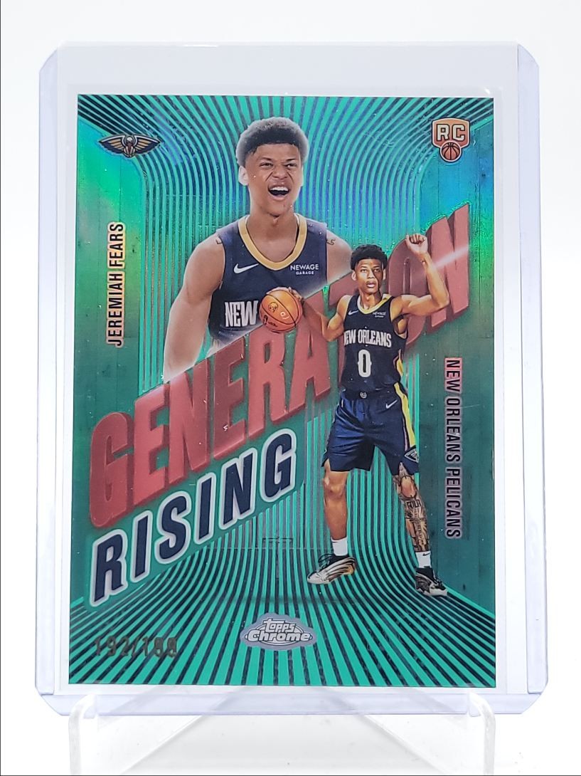 JEREMIAH FEARS 2025-26 TOPPS CHROME GENERATION RISING ROOKIE AQUA /199 Q3464