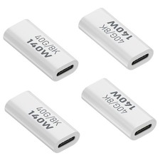 USB C Female to Female Adapter 140W 40Gbps Coupler Extender 4 Pack