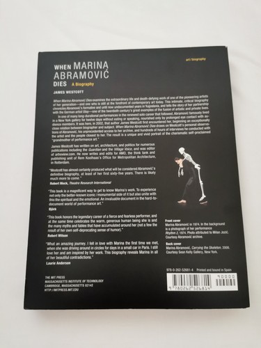 When Marina Abramovic Dies: A Biography (The MIT Press) - Westcott, James - Picture 2 of 10