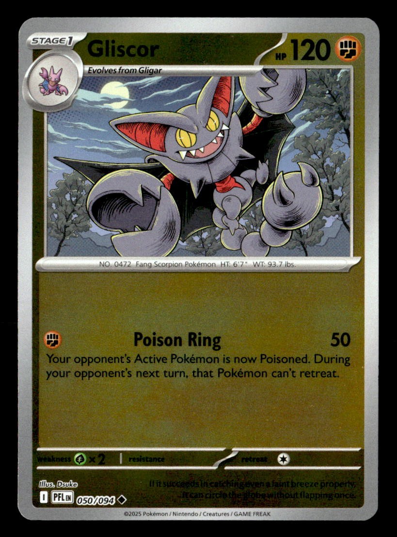 Pokemon Gliscor #050/094 tcg Near Mint or Better