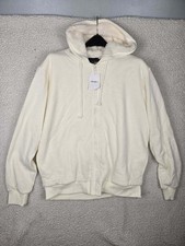 NWT FOREVER 21 Size XL Women's White Hoodie Sweatshirt Fleece Lined