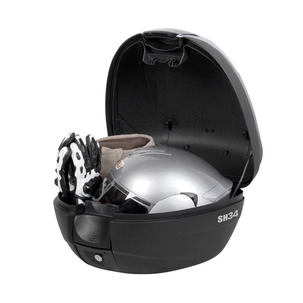 Topcase Shad SH34 Schwarz-Kohlefaser 34L Mit Halterung (FüR 1 Integralhelm + Zu-image