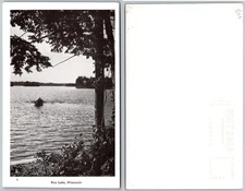 Rice Lake Wisconsin Rowboat View Postcard