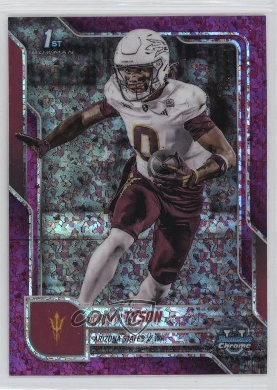 2025 Bowman U Chrome Fuchsia Mini-Diamond Refractor /225 Jordyn Tyson #31 1q03