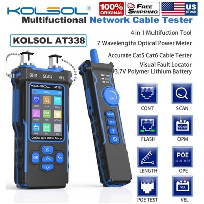 NF-8508 Network Cable Tester POE Test LAN Optical Wire Meter Power Meter Tester
