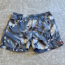 Tommy Bahama Mens Swim Trunks Large Blue Floral Tropical