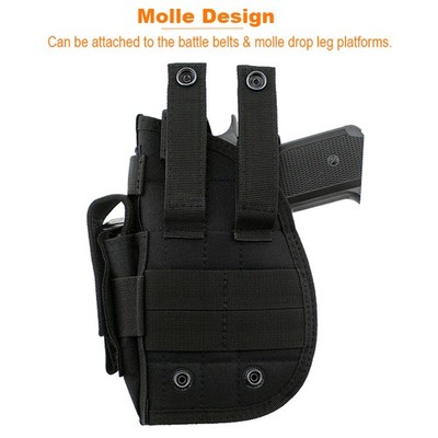 Right Hand Tactical Molle Belt Military Pistol Holster Gun