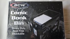 2 Pack BCW BLACK Short Comic Book Bin - Heavy...