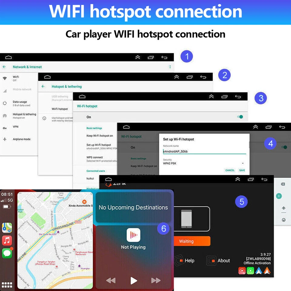2+32G Android 13 Car Stereo Radio GPS Navi CarPlay For Dodge Durango 2014-2020 - Image 4 of 4