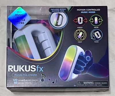 Rukus fx Hand Held Motion Controlled Music Mixer Bonus Silicone Skin RUKUSfx NEW