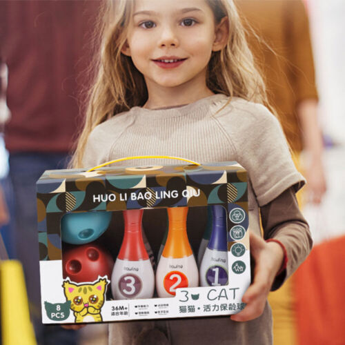  Children's Bowling Plastic Toddler Color Digital Toy Kids Colored Outdoor Toys - Bild 1 von 10