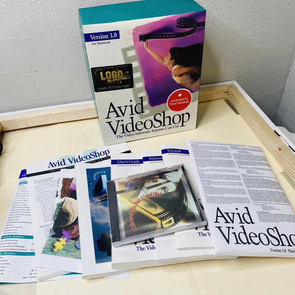 Avid Videoshop 3.0 for Macitnosh Software Open Box Complete Vtg Mac - Image 2 of 4