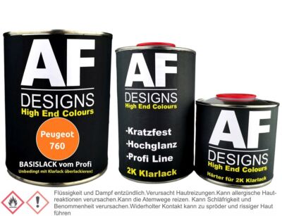 Autolack für Peugeot 760 Orange RTT Belge 1,25L Klarlack Set