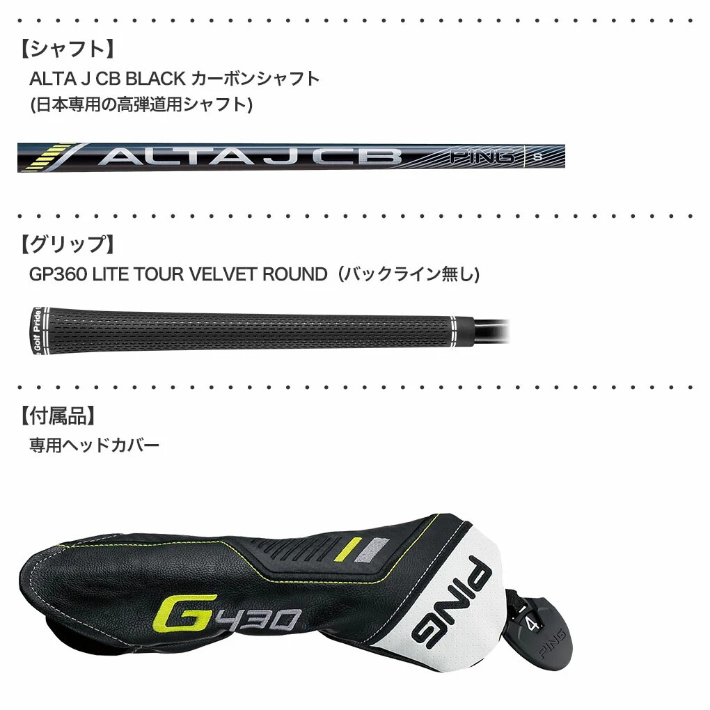 Ping Golf Club G430 SFT Fairway Wood 3W ALTA J CB Black Graphite