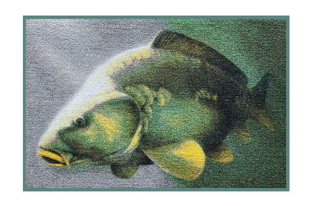 Cadeau Pour Le Pêcheur - Paillasson Pour Tente Et Camping Avec Motifs De Pêche - Photo 3/4