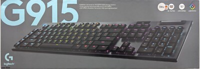 Logitech G915 LIGHTSPEED Tactile kabellose Gaming-Tastatur QWERTZ Carbon - OVP