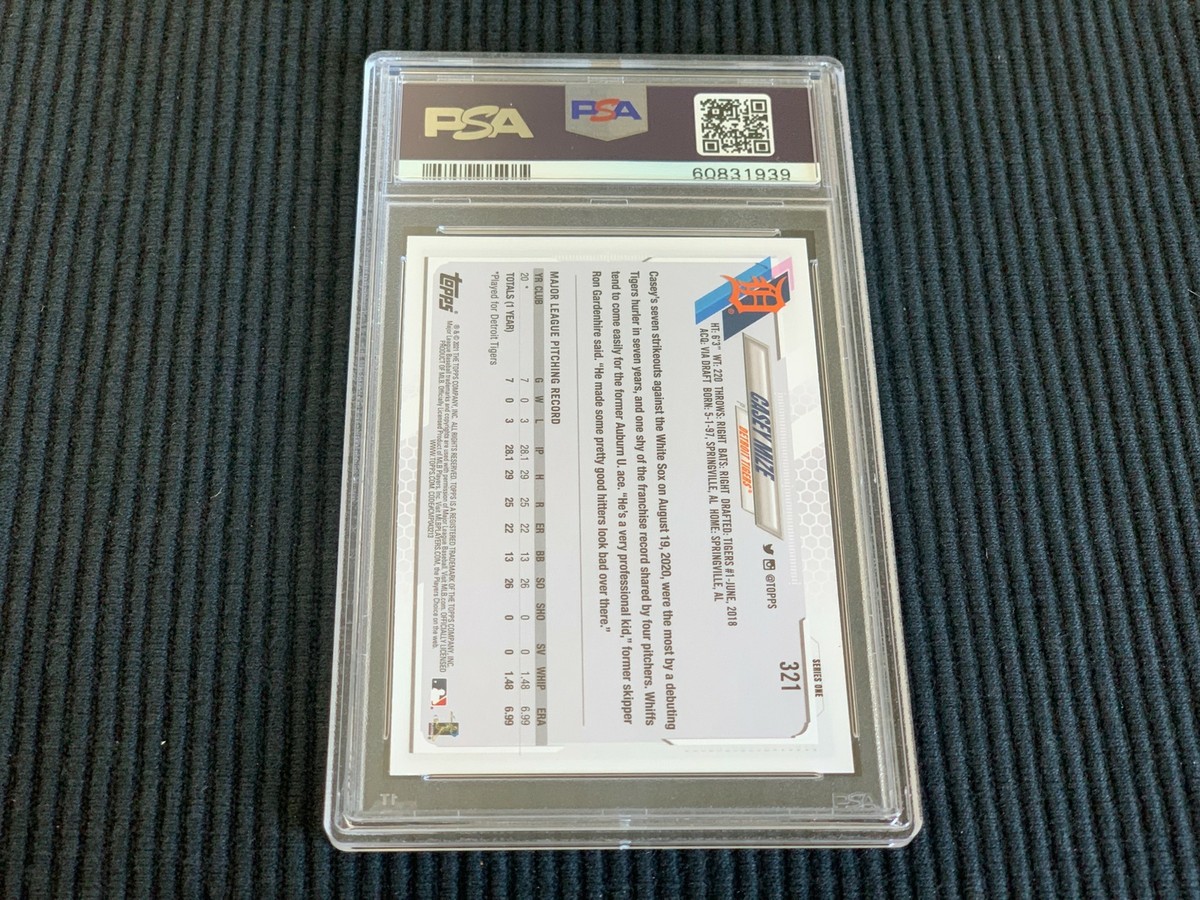 2021 TOPPS 1 #321 CASEY MIZE *ROOKIE PSA 9 MINT* TIGERS | eBay