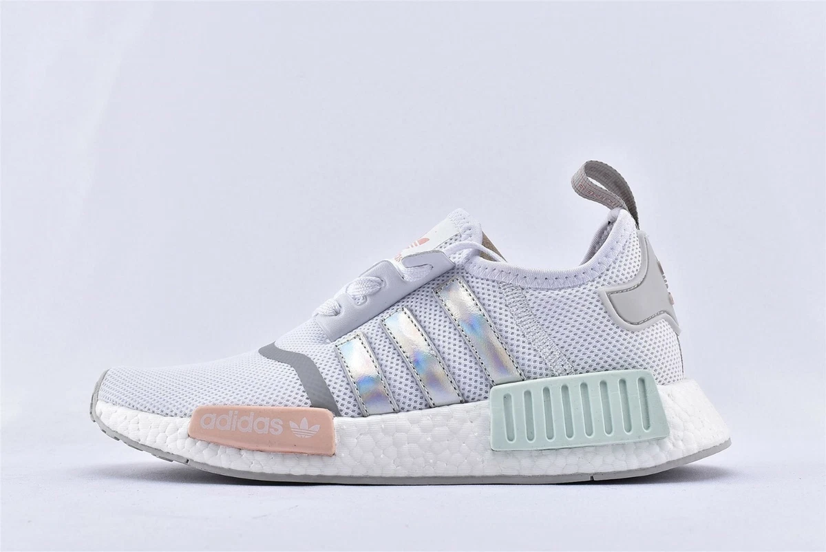 adidas nmd white grey pink