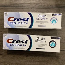 Lot Of Two CREST Pro-Health Gum Detoxify  Gentle Whitening 4.8oz Paste Exp:11/26