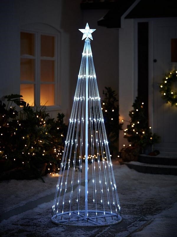 Indoor/Outdoor Metal Stand LED Lights Christmas Xmas Tree Sizes 4ft 6ft