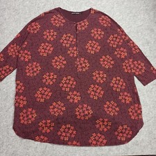 Gudrun Sjoden Tunika XL-XXL 76.2cm Lyocell Bio Baumwolle Blumen Jersey Shirt Top