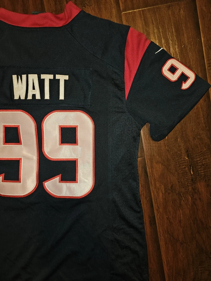 Camiseta deportiva azul #99 J.J. Watt de los Houston Texans talla pequeña S Foto 3 de 4