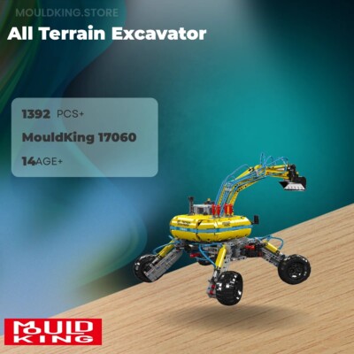 Mould King 17060 All-Terrain Excavator Building Set | 1,392 Pcs