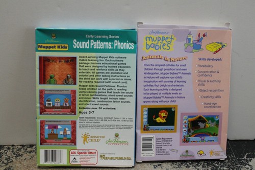 MUPPET BABIES PC/CD-Rom games--Animals in Nature; Sound Patterns: Phonics - Picture 3 of 3