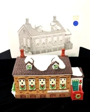Dept 56 New England Village STONEY BROOK TOWN HALL #56448 Lighted Building 1992