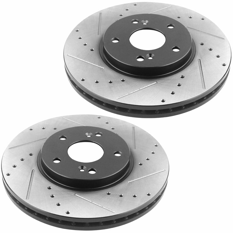 For Acura TL CL TSX Honda Accord Front Drilled Slotted Brake Rotors & Brake Pads 602309504687 eBay
