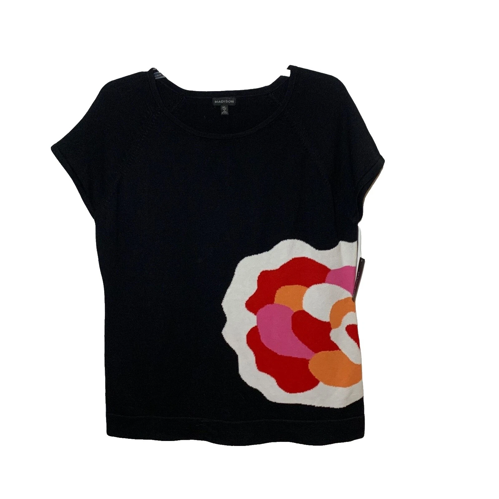 Short Sleeve Floral Sweaters for Women