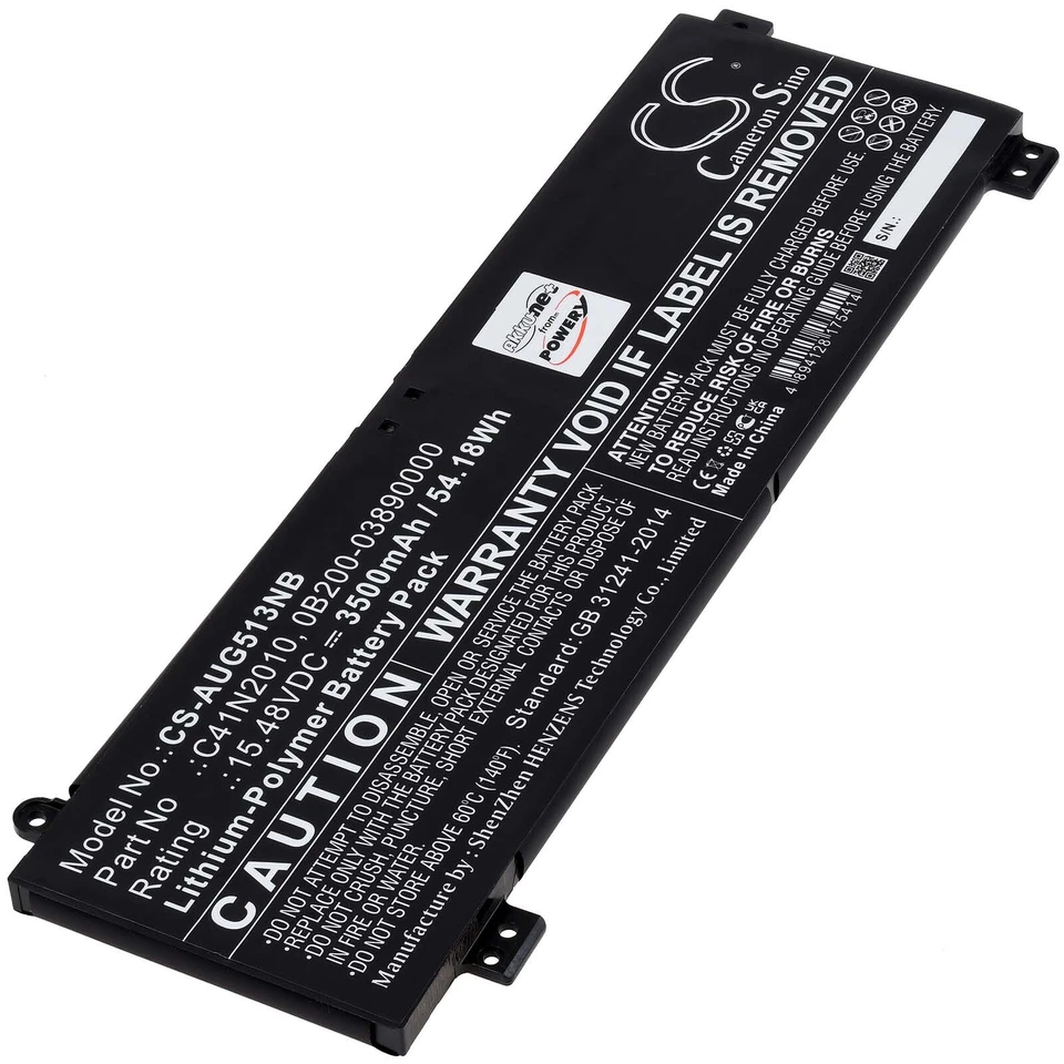 Akku kompatibel mit Asus Typ C41N2010 15,48V 3500mAh/54Wh Li-Polymer Schwarz