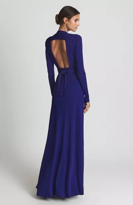 【海外限定】REISSドレス☆Delia Jersey Maxi Dress in Blue Buy Reiss Blue Delia Jersey Maxi Dress from the Next UK