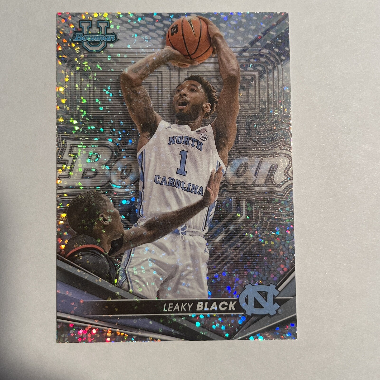 2022-23 Bowman's Best U University #41 LEAKY BLACK Speckle Refractor SP