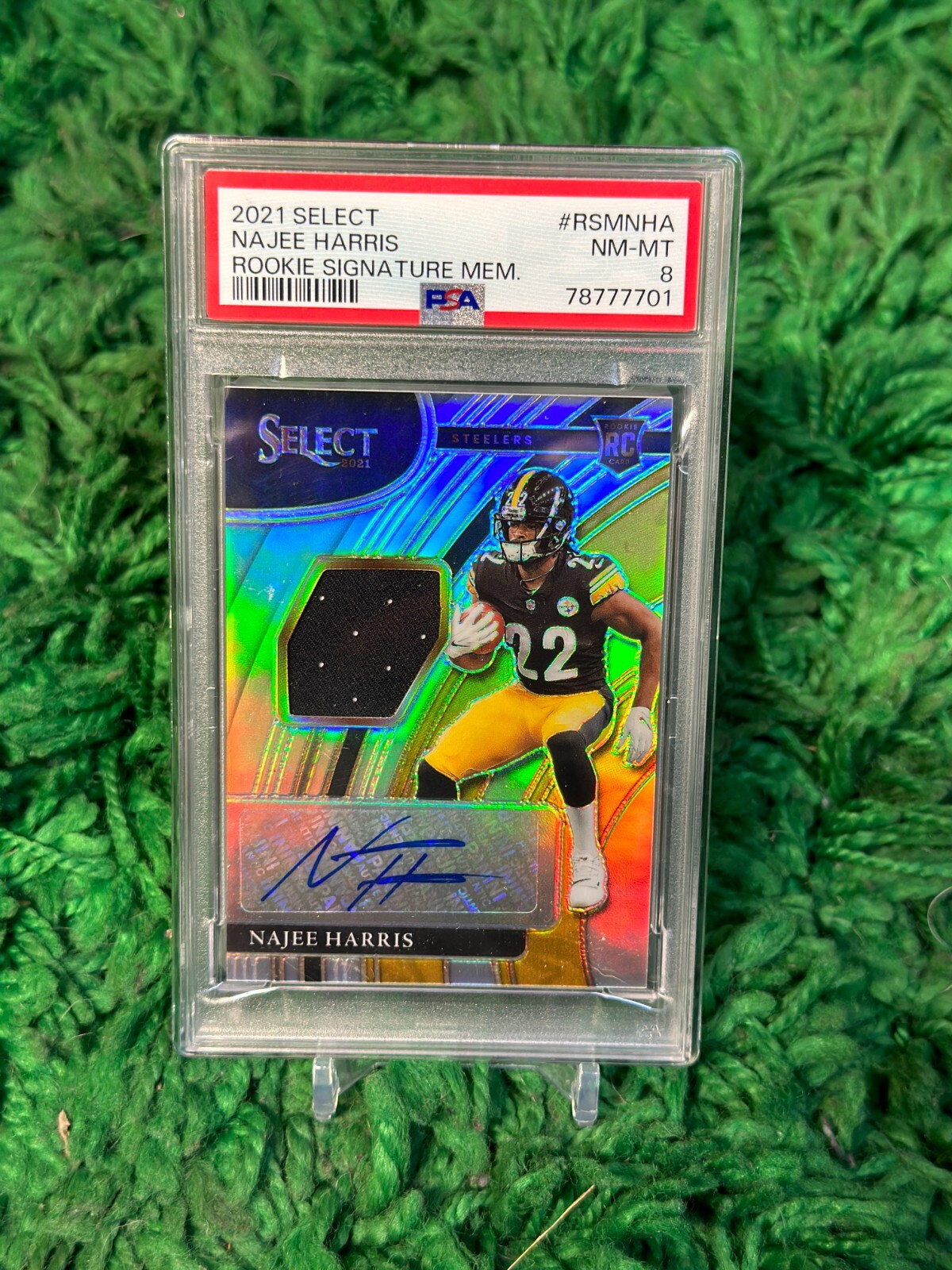 Najee Harris Panini Select Rookie Signature Memorabilia #RSMNHA Base