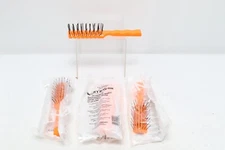 4 pack of 7 Rows VENT BRUSH Hair Stylist Brush by The bobby Company -Orange