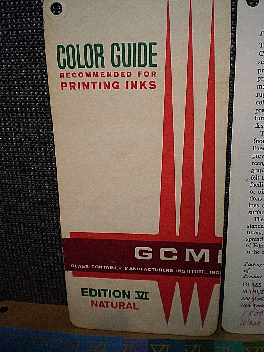 Vintage GCMI COLOR GUIDE Edition VI, Natural, for Printing Inks | eBay