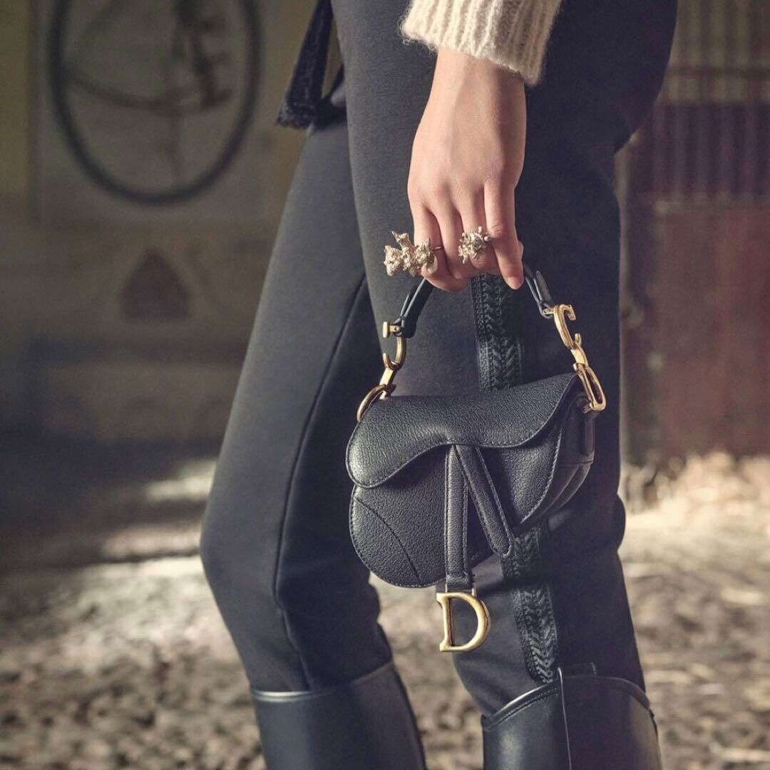 Christian Dior Mini Saddle Bag - Black Shoulder Bags, Handbags - CHR339472