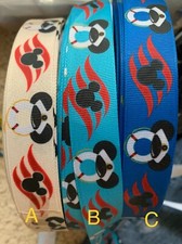 7/8" 1 YD Disney Cruise Line Grosgrain Ribbon DCL Dark BLUE