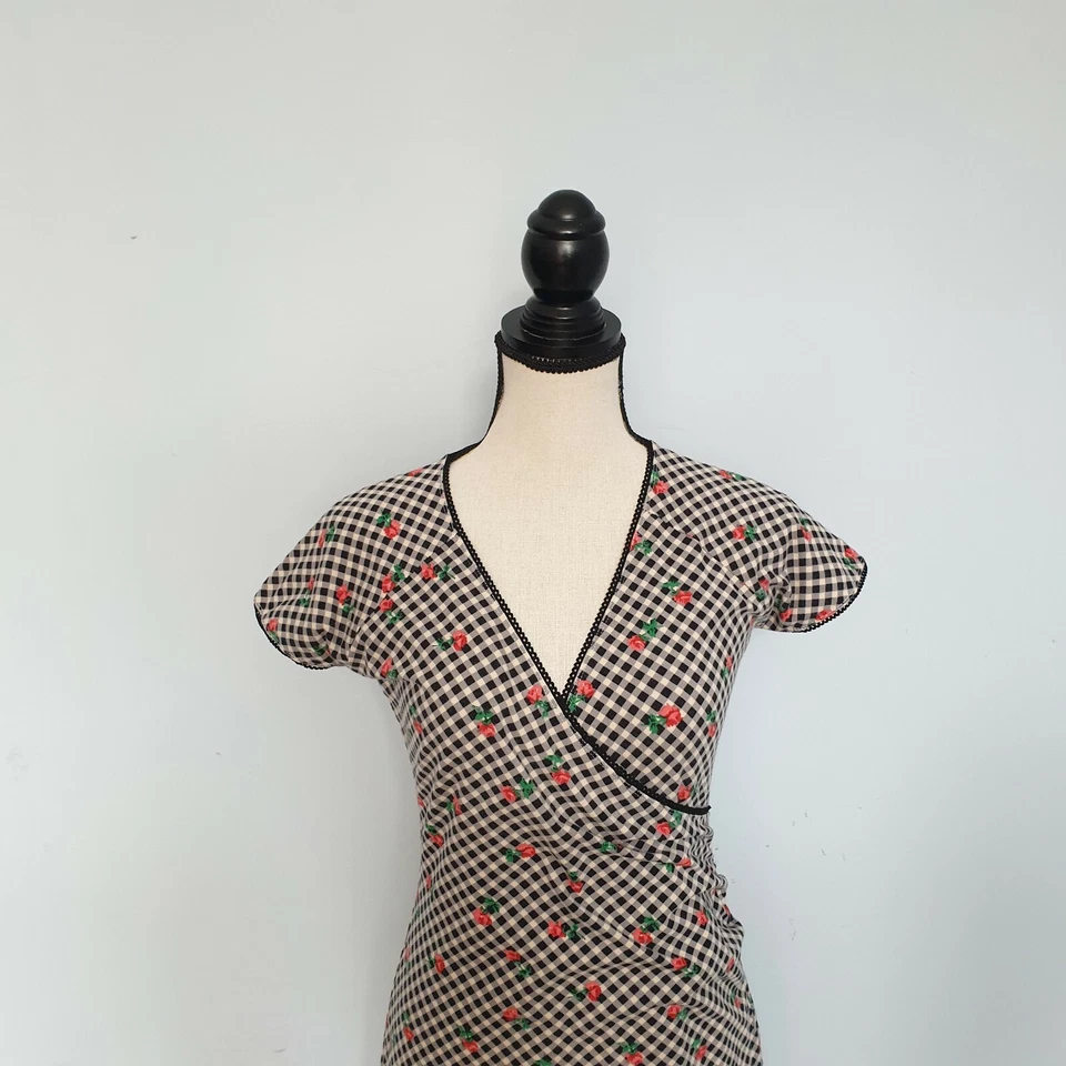Damen KING LOUIE Beige Baumwolle Bio  Dress  Kleider Kurzarm  Gr. M  - Bild 3 von 4