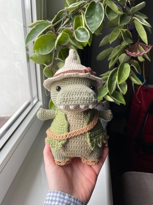 Crochet Bayou Bard Alligator, Doll, Handmade Bayou Bard Doll, Amigurumi Stuffed